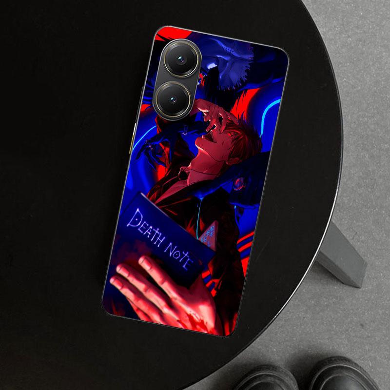N-Note D-Death Yagami Light Phone Case Cover for Xiaomi Poco X6 X5 X7 Pro F7 Ultra Redmi 15C 15 13C 13 12C 12 10C 10 10A 9C 9A 9
