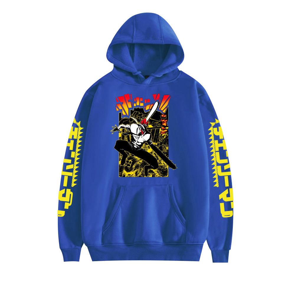 Fashion for Fans of Chainsaw Man Cartoon Printed Hoodies Sweatshirt Outdoor Sport Cosplay Pullovers