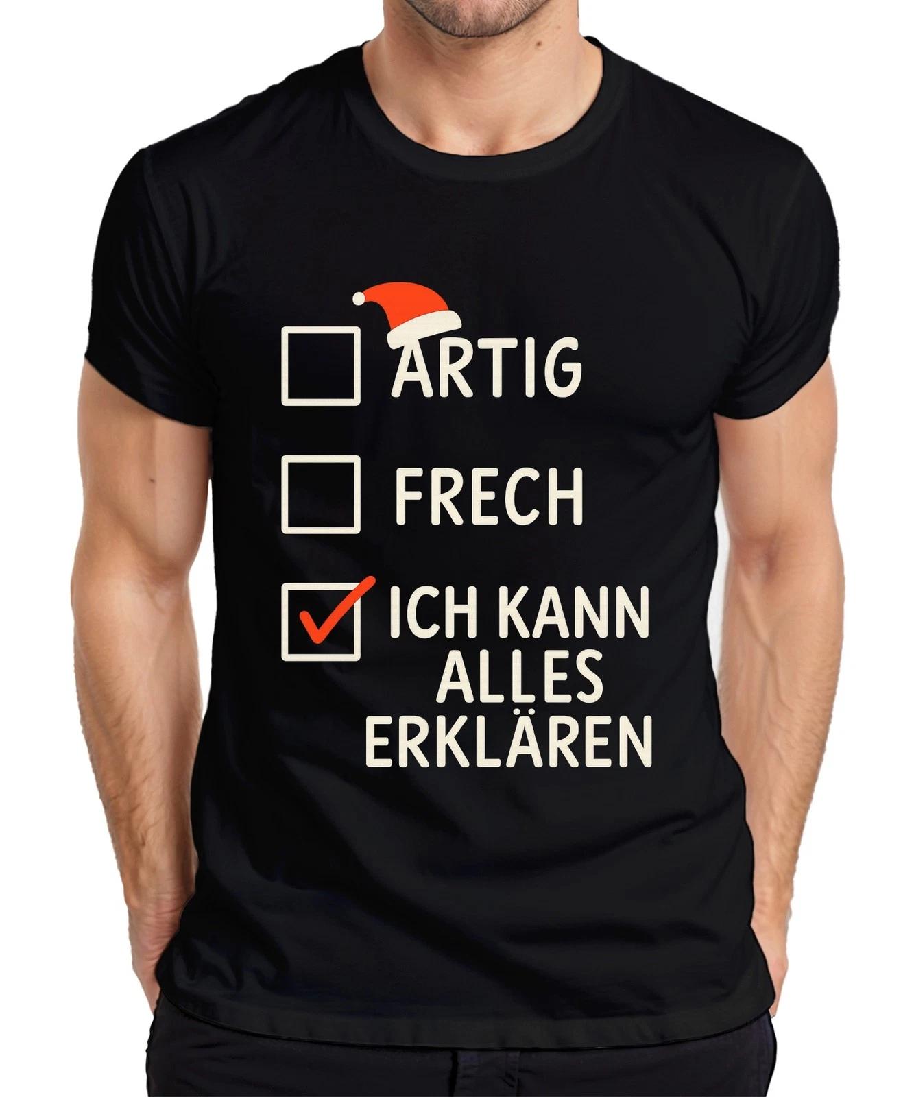 lustiges Weihnachtsgeschenk Ich kann alles erklären frech Spruch Herren T-Shirt XXL