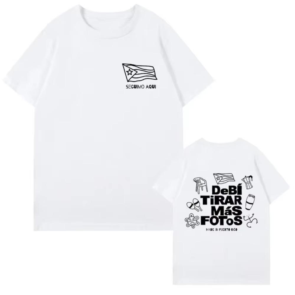 DTMF Debí Tirar Más Fotos Cartoon Frog T Shirts Men Women Bad Bunny 2025 New Album T-shirt Oversized Hip Hop Hipster Tees Male