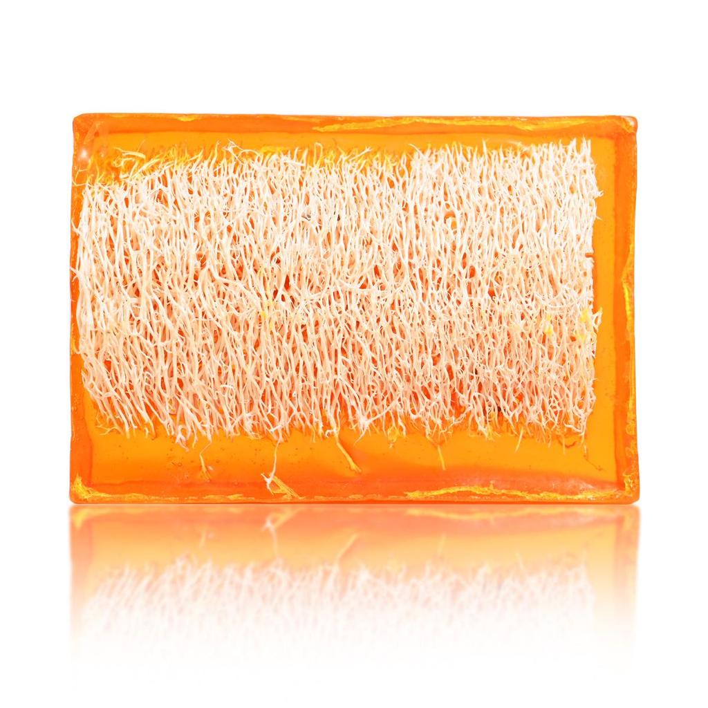 Lemon Scented Handmade Loofah Soap: Deep Cleansing, Moisturizing, Exfoliating Bath & Face Wash