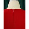 Women V Neck High Waist Solid Pencil Midi Office Commuting Dress