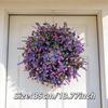 Cross-border Lavender Wreath: Spring/Summer Door & Window Floral Hanging Ornament for Outdoor & Shop Décor