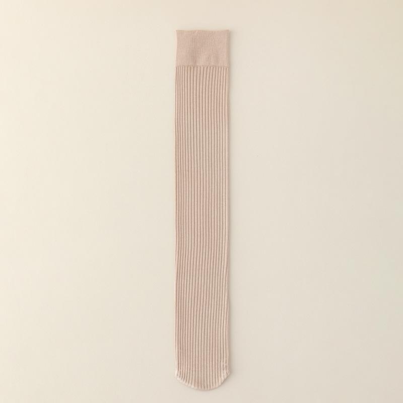 

Женские хлопковые утягивающие носки до икр, однотонные, средней длины, нескользящие, с клеевыми точками Glue-Dot Non-Slip Over-the-Knee Socks белый/кремовый