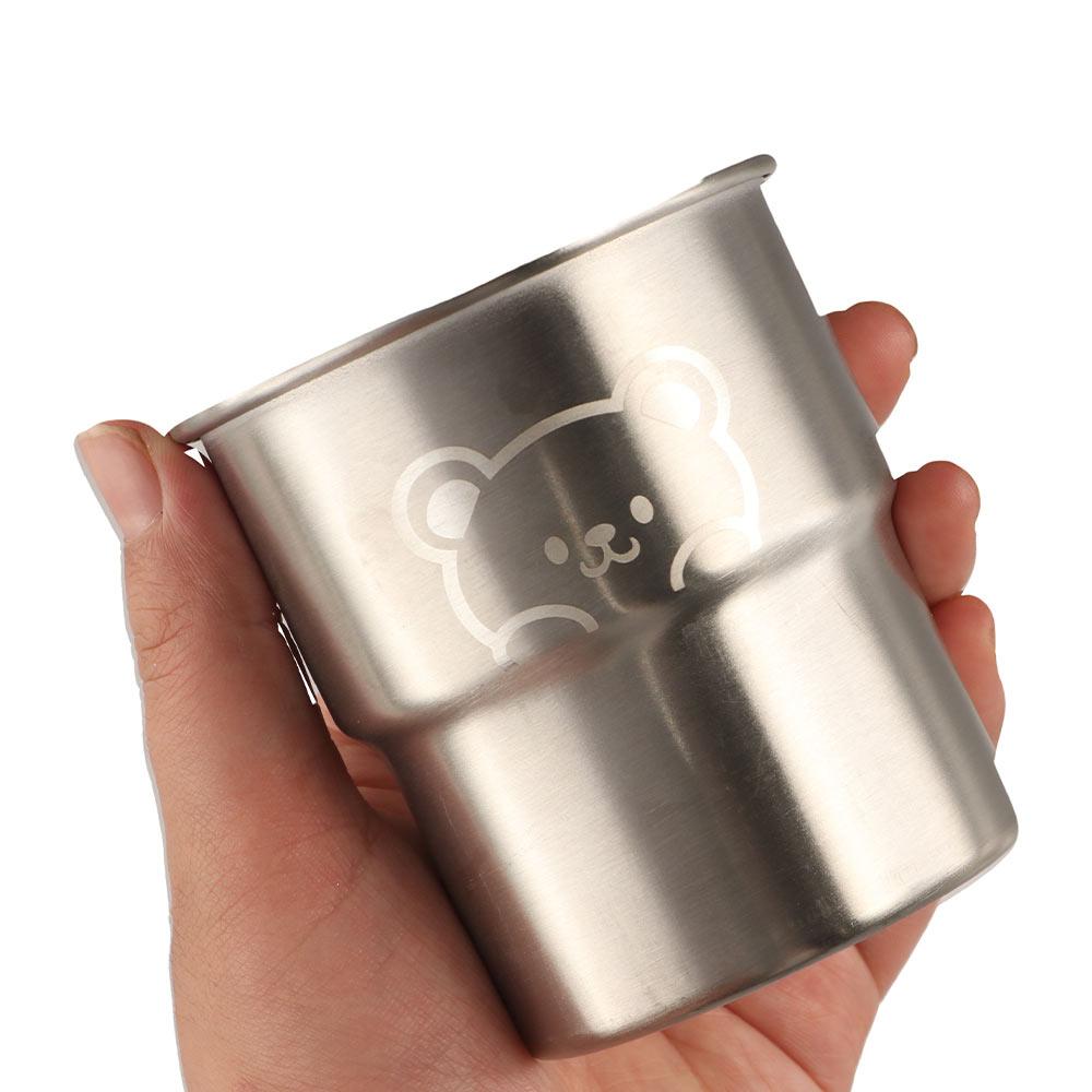 Anti-scalding Cute Tumbler Fall Prevention Stepped Coffee Cup Scratch Proof Small Metal Cup  Adult