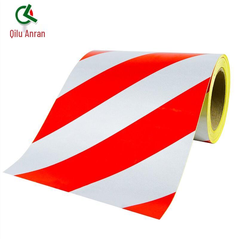 Red White Reflective Warning Safety Tape