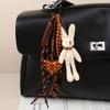 Backpack Rabbit Pendant Bag Charm Heart Pendant Fashion Bear Plush Keychain  Trend Accessories