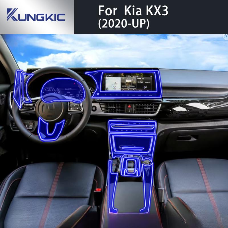 For KIA Seltos KX3 2024   interior Accessories film transparent TPU PPF Gear Panel Center Console Anti-scratch Sticker