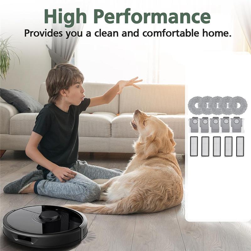 15 Pcs Ultra Durable Accessories For Roborock Qrevo Curve/P20 Pro Sweeper Accessories