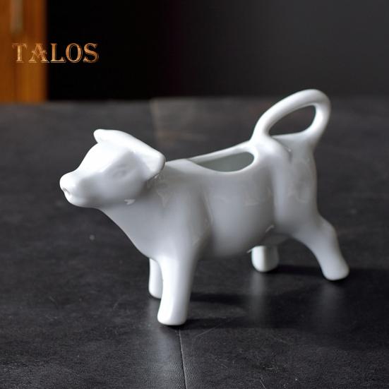 Ceramic Creamer Pitcher Cow Shape Milk Jug for Coffee Tea Hot Chocolate Cute Animal Design Easy To Clean Kitchen Dining Table Accessory