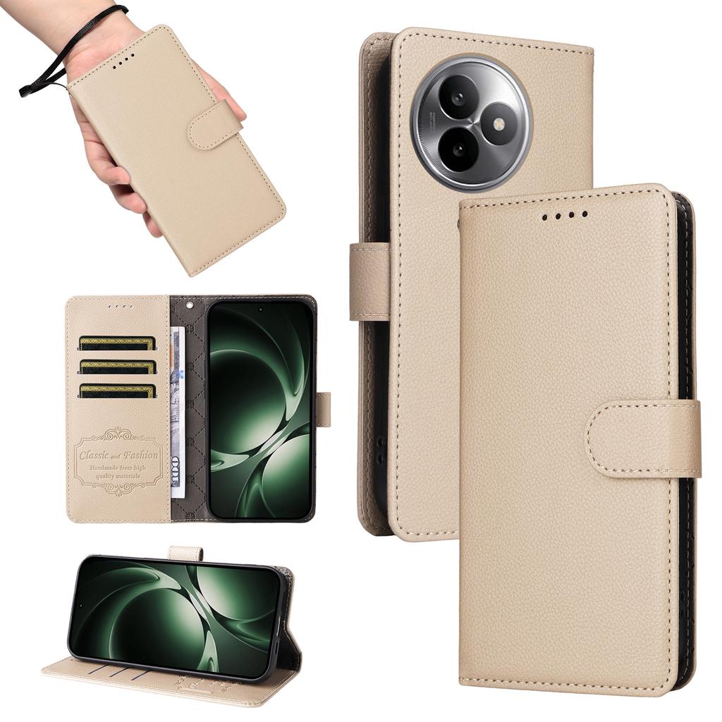 For Xiaomi Redmi K80 Ultra 5G Case RFID Blocking 3 Card Slots PU Leather Phone Cover with Wrist Strap