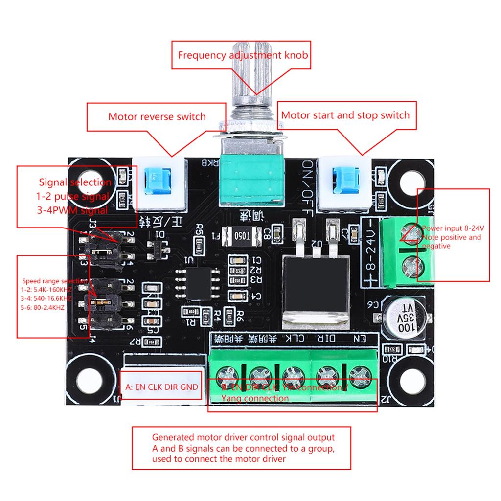 MKS OSC Stepper Motor Drive Controller Pulse PWM Speed Control with HighMiddleLow Frequency Signal