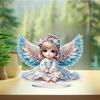 2D Flat Angel Girl DIY Table Top Diamond Painting Ornament Kits Diamond Painting Desktop Ornaments Kit Bedroom Table Decoration