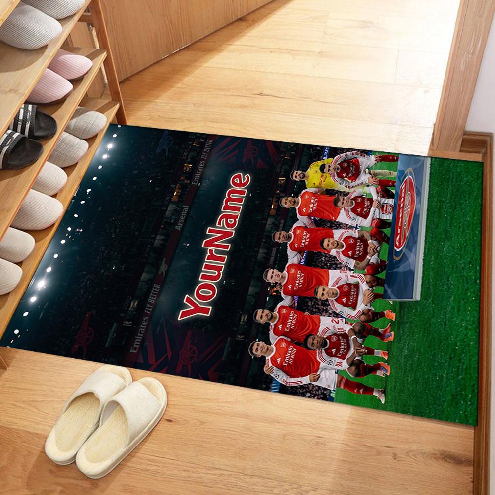 Arsenal Customized Name Floor Mat Suitable for Living Rooms Entryway Study room Playrooms Antislip Carpet Anime Office Decor Spiritual Gift