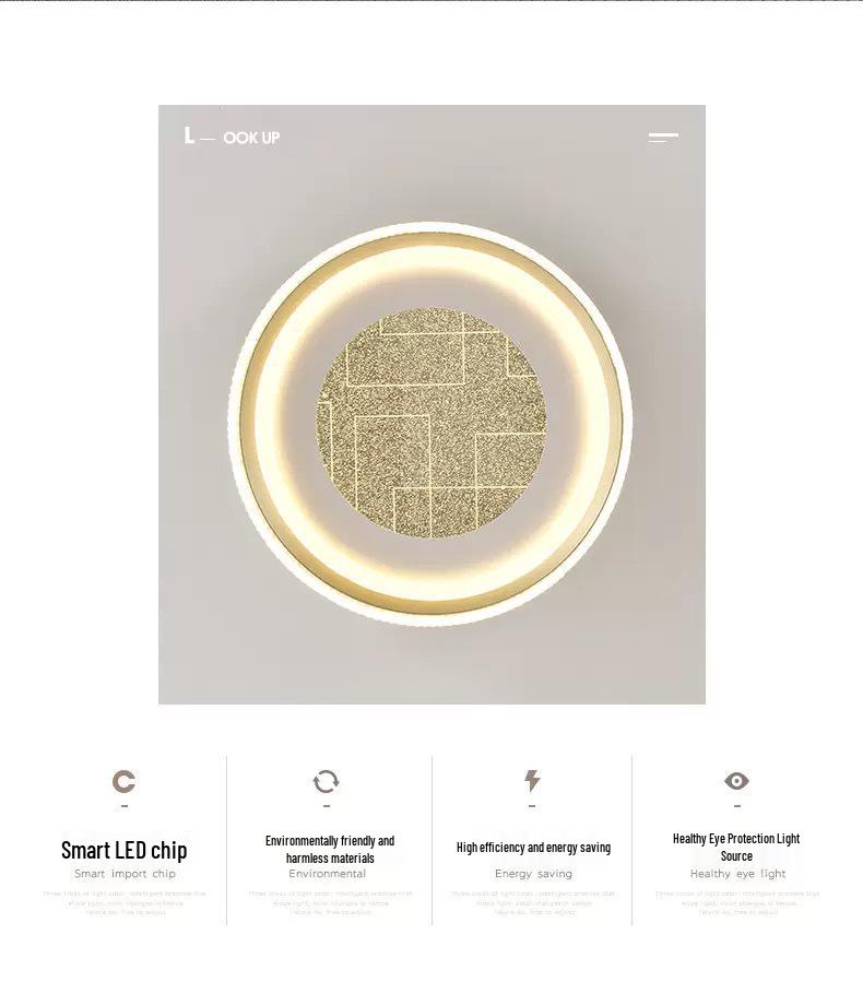 Italian Luxury Minimalist Eye-Protecting Ceiling Light for Bedroom & Living Room 2025