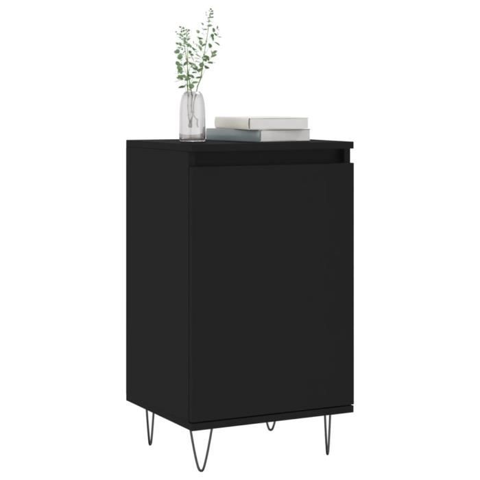 VidaXL Buffets 2 pcs noir 40x35x70 cm bois d’ingénierie 831055