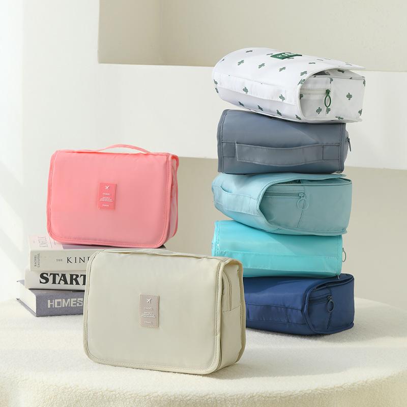 Hot-Selling Hook Wash Bag Portable Handheld Makeup Bag Foldable Dry-Wet Separation Wash Bag Travel Business Trip Storage Bag