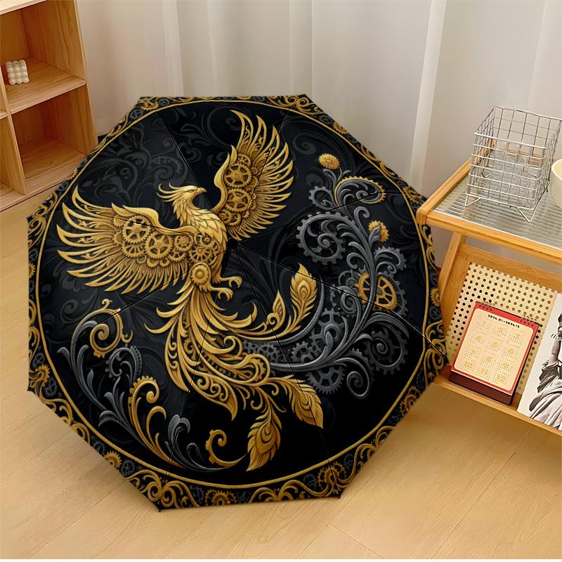

Starry Night Peacock Printed umbrella windproof folding umbrella portable sun and rain umbrella suitable for gifting