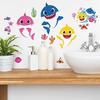RoomMates - RMK4303SCS Baby Shark Peel-and-Stick Wall Decal | Kids Room Decor Blue Pink Yellow S