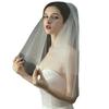 Bridal Veil Bride Jeweled Tulle Pearls Simple Short Bachelorette Party Hen Party Bride Veil Hen Party Head Scarf