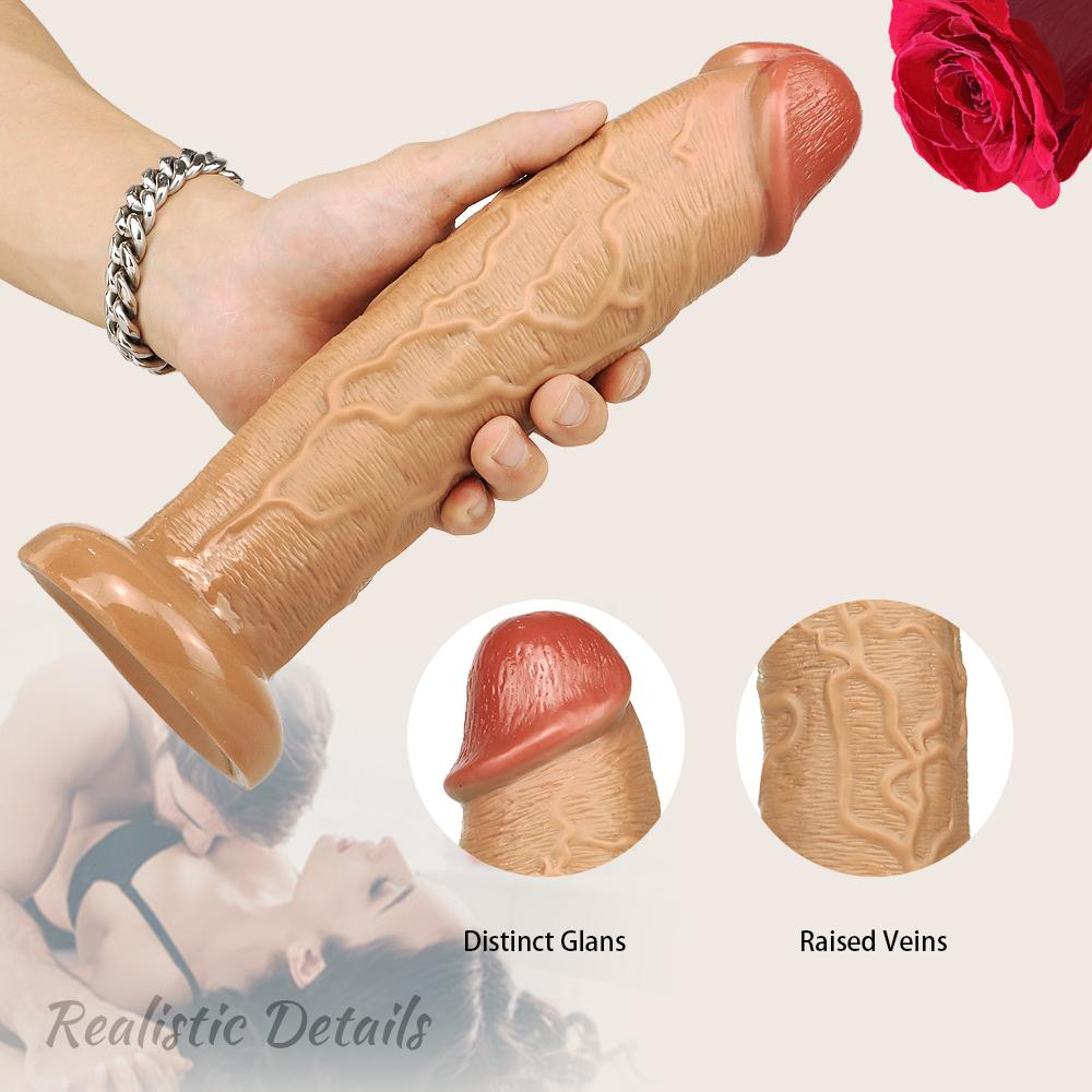 Realistic Long Dildo Anal Plug with Suction Cup Big Penis Butt Plug Long Dick Sex Toys for Women Men Phallus Anal Dilator