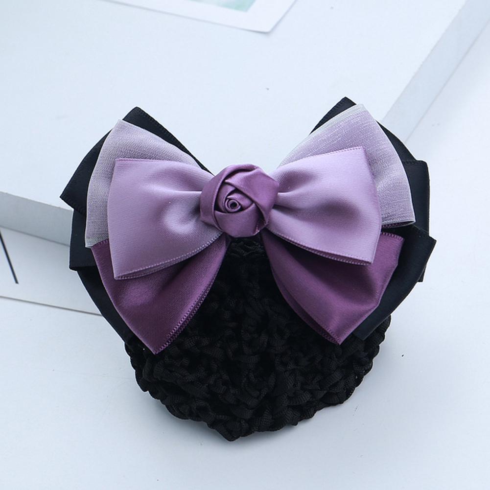 Dantelă Satin Fundă Plasă de Păr Barretă Personal Bancar Însoțitor de Bord Asistente Clipuri de Păr Satin Plasă Snood Accesorii de Păr Femei Agrafe de Păr