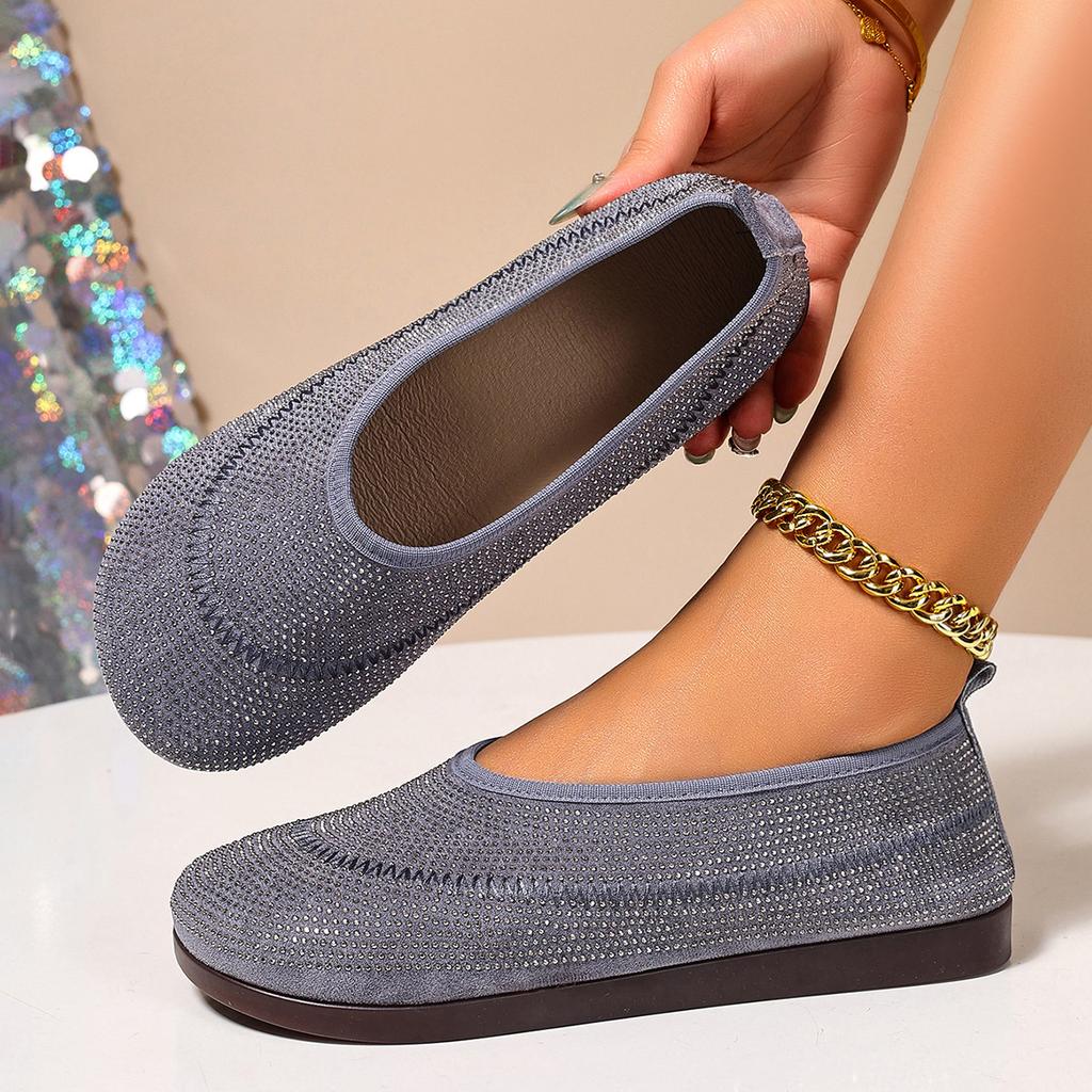 Women's Flats 2025 Summer New Round Toe Vintage Comfortable Slip On Casual Shoes Mesh Breathable Lightweight Sandals