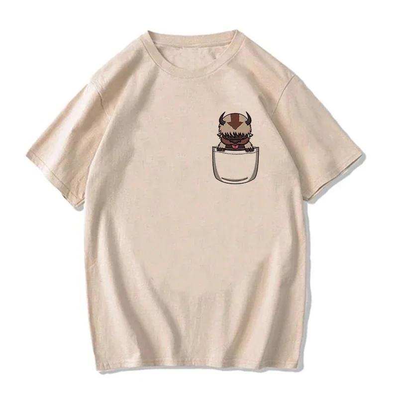 Avatar The Last Airbender Tee Shirt Appa Yip Harajuku EU Size Tshirt Fashion Mange T-shirt Y2k Streetwear Hip Hop Vintage Tops