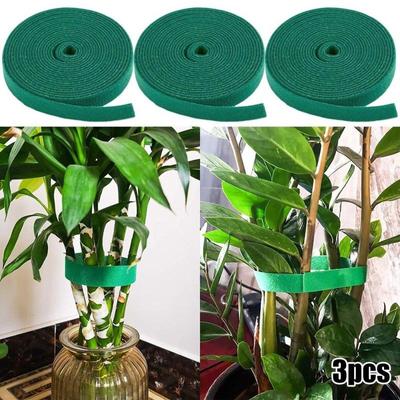 Sangle pour plantes, 3 pièces, Bandage en Nylon pour plantes, maison, jardin, forme de plante, crochet dos à dos, crochet magique, bande auto-adhésive