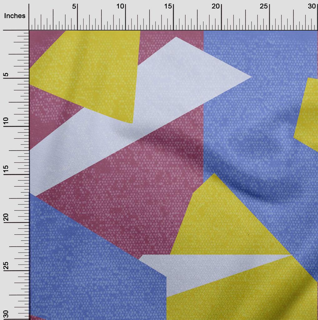 oneOone Cotton Flex Dark Magenta Fabric Geometric Abstract Random Shapes Sewing Craft Projects Fabric Prints By Yard 40 Inch