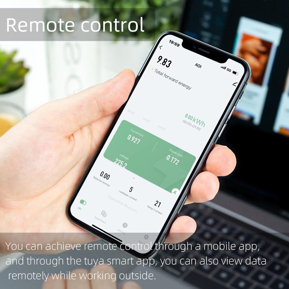 Tuya WiFi Intelligent Circuit Breaker Bidirectional Metering Power Meter Reclosure Switch with Multiple Protections