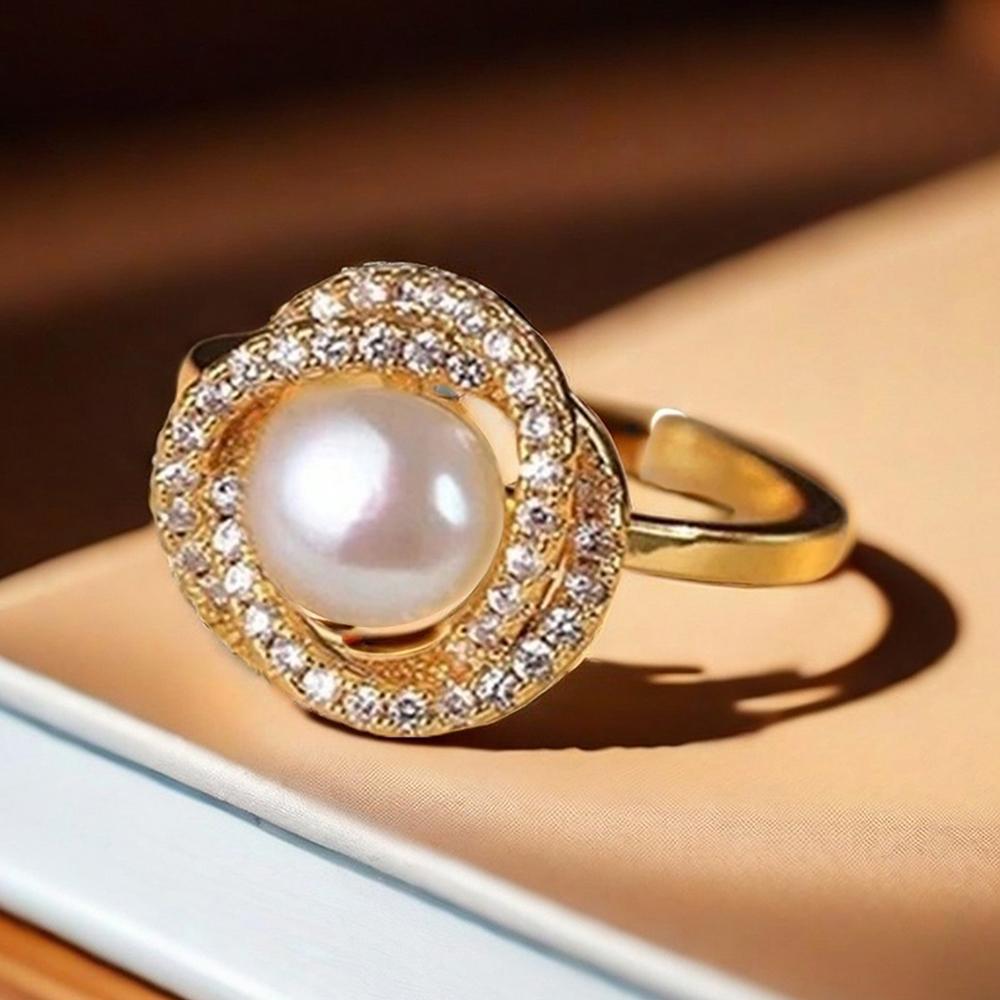 4pcs Rhinestone Zircon Set Including Necklace, Earrings, Ring, Vintage Elegant Necklace Adorned With Faux Zircons In Petals Spri