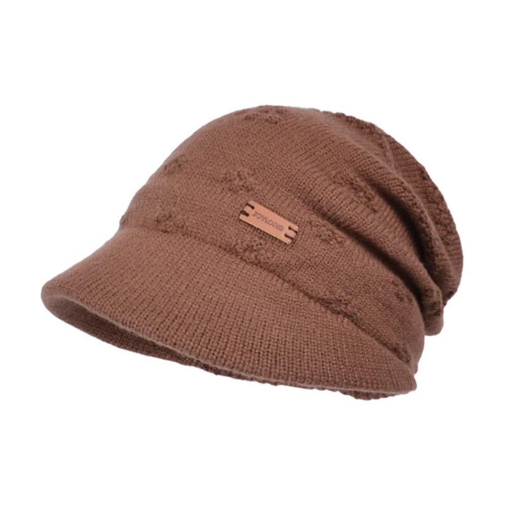 Casual Style Fleece Lined Bonnet Warm Thickened Winter Beanies Short Brim Beanie  Christmas Gifts