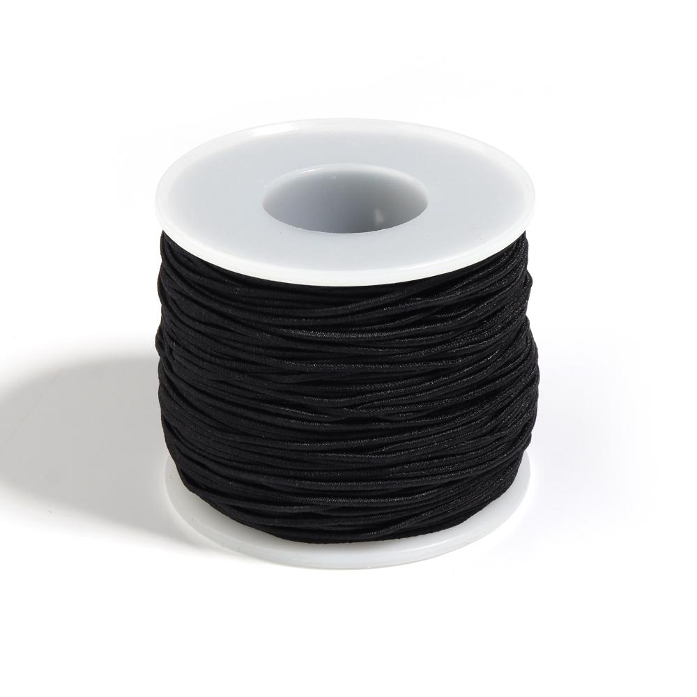 50M/roll 1mm Round Elastics Cords Chinese Knot Rope Bracelet Braided String Thread For DIY Tassels Beading String Jewelry Making