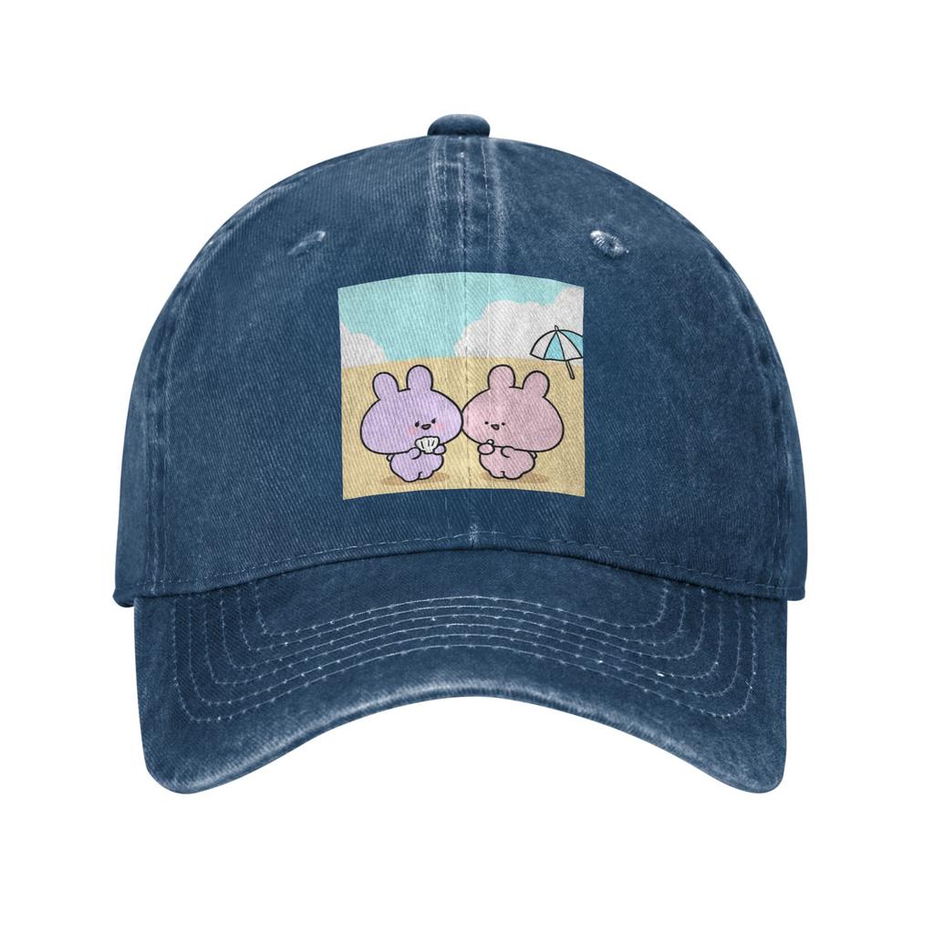Asamimichaan Cute Asamimi Denim Cap Casual Baseball Caps Adjustable Hat Summer Unisex Baseball Hats