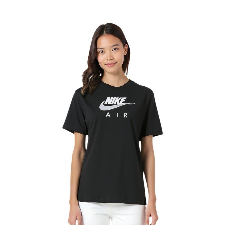 Nike T Shirts Women's Black Crew Neck Moderate Straight Fit CZ8615-010