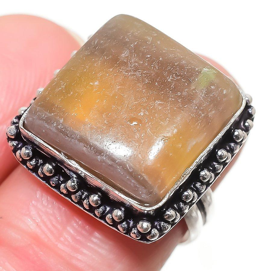 

Natural Fluorite Gemstone Handmade 925 Sterling Silver Gift Ring Size 7 k0A79
