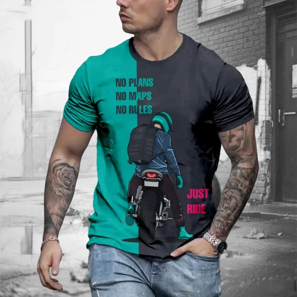 Street Men's T-Shirt Summer Trend Men's Fashion 3D Print Tees Top Retro Short Sleeved Casual Men's and Women's Clothing