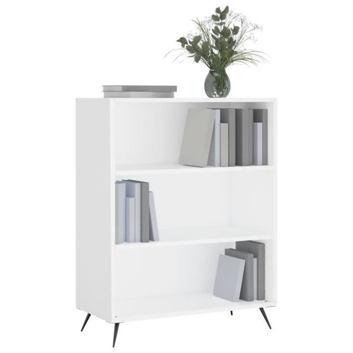 VidaXL Bibliothèque blanc 69,5x32,5x90 cm bois d'ingénierie 828332