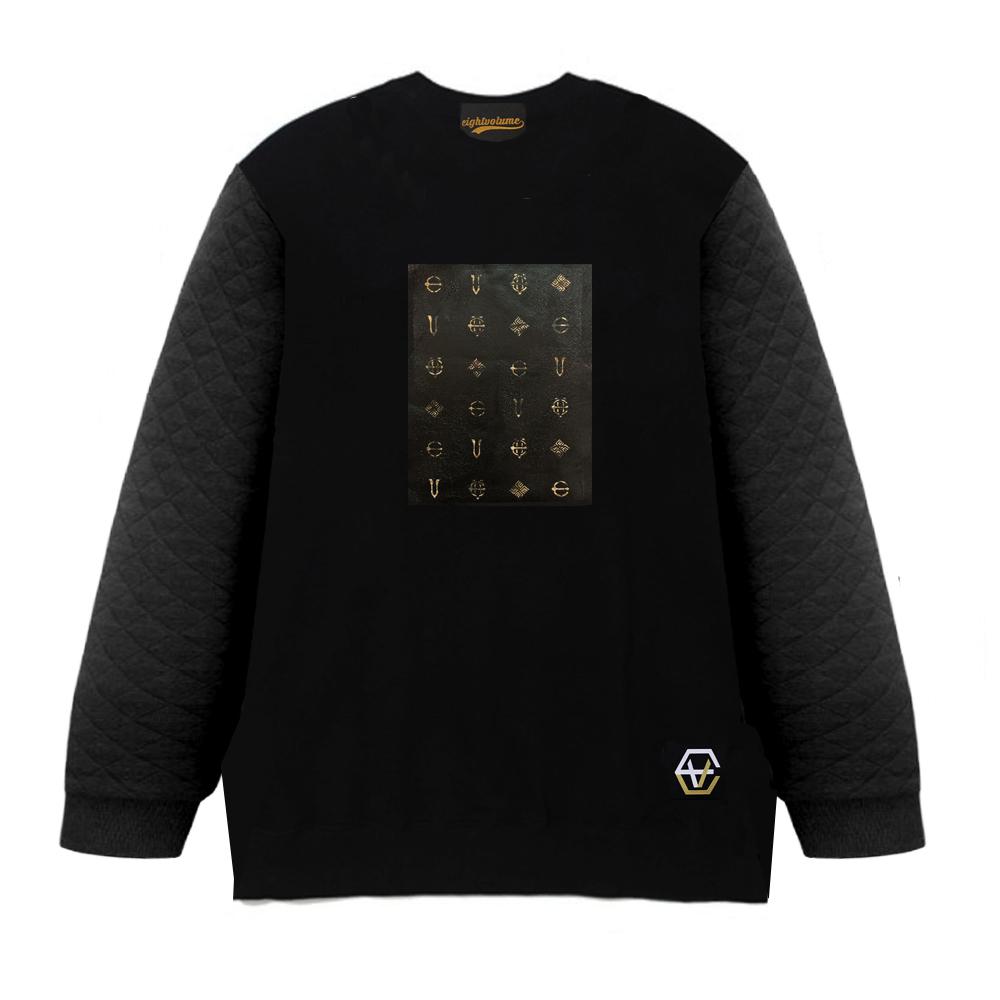 Восьмой том (Флисовой подкладке) Дом А. Свитшот с стеганым узором Black/One Size