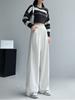 Wide Leg Pants Women Autumn Winter Thicken Loose Casual Straight Trousers Y2K Ladies with Pockets Mop Pants Slim Body