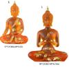 Gjennomsiktig sittende Buddha-statue Zen-gest Thai Buddha-harpiksfigur Skulptur Hjemmekontor Feng Shui dekorasjon Ornament