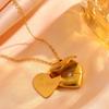 Groothandel Blikopener Liefde Frame Envelop Hart Hanger Bedel Ketting 18k Verguld 304 Roestvrij Staal Dames Delicaat Cadeau Sieraden