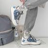 Kontrastní design Tenisky Jarní Dámské Haze Blue Prodyšný College Styl Ležérní Sportovní obuv Ženy Trendy prkna Boty
