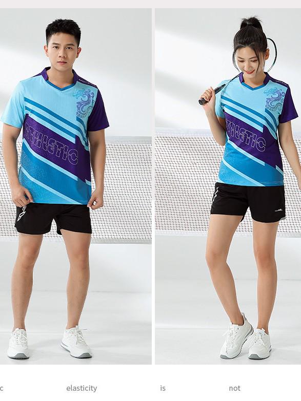 Quick-Dry Breathable Badminton Couple Set: High-End Fabric, Training & Competition Use, Customizable Text