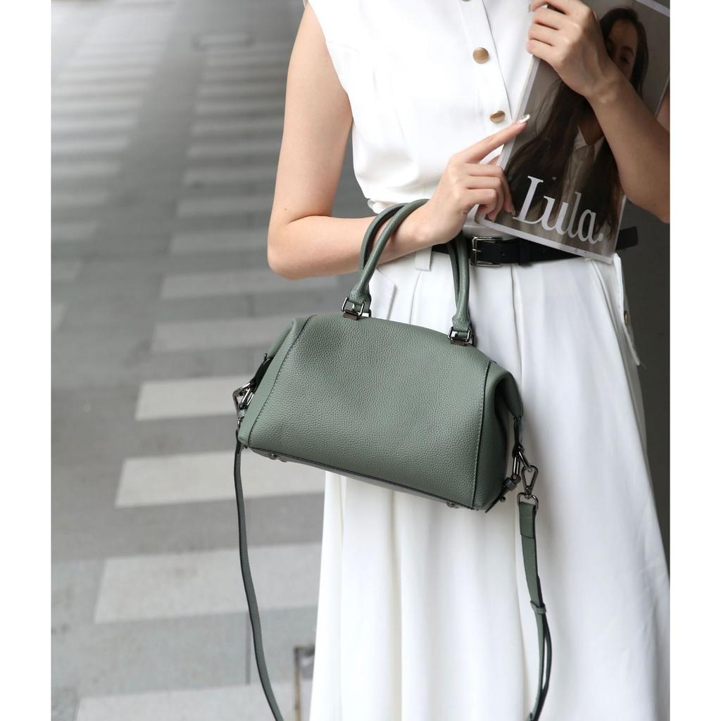 Cowhide Women, One Shoulder Crossbody Simple Portable Fashion Bag Girls Classic Handbag Large Capacity