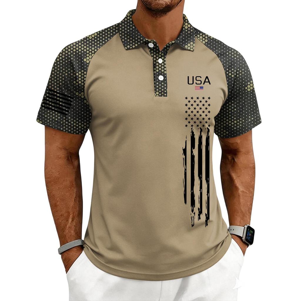 Men's Casual Button-Down Collar Short-Sleeve Shirt
