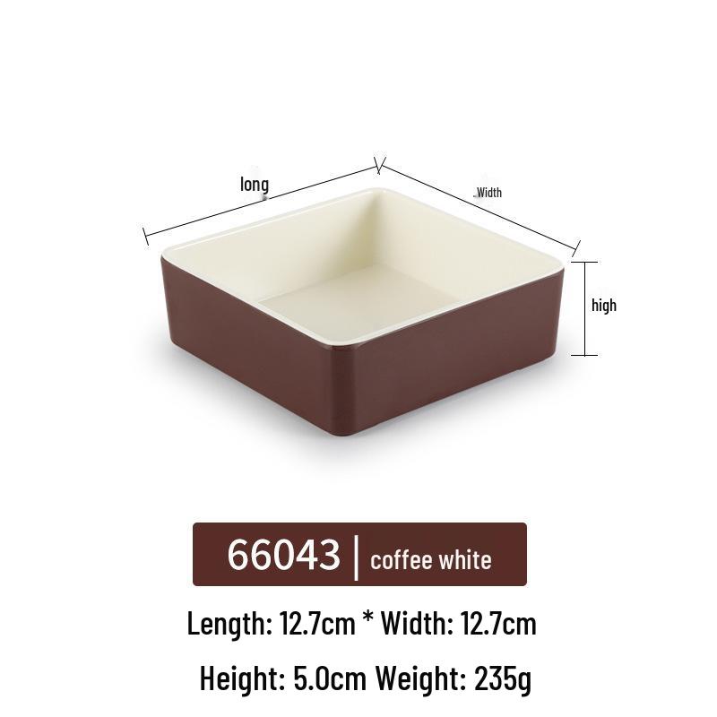 Melamine Rectangular Plate for BBQ & Side Dishes - Imitation Porcelain Tableware