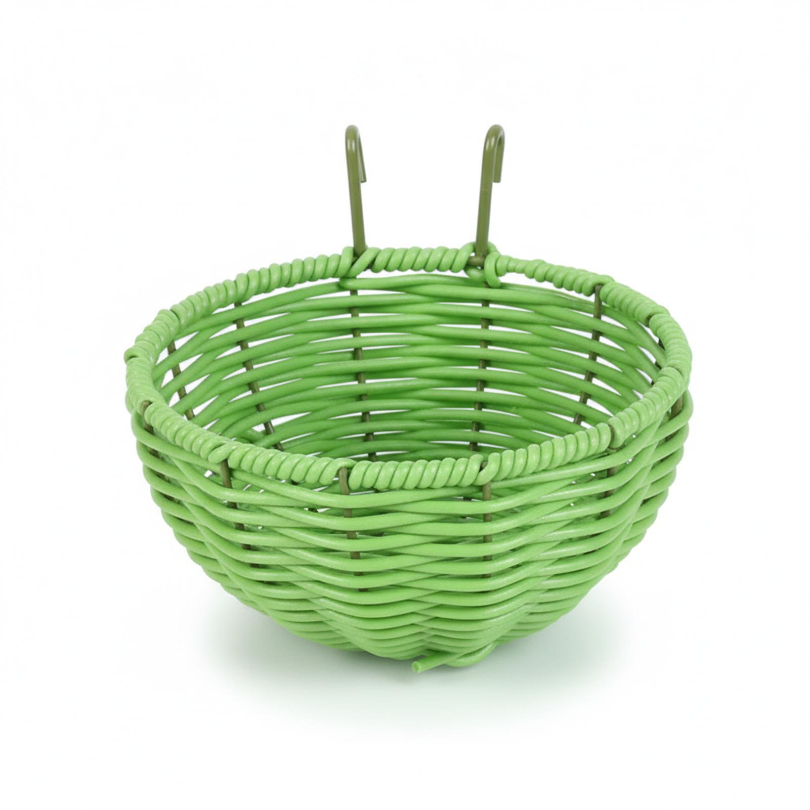 

Natural Rattan Bird Nest Parrots Chew Proof Hanging Handwoven Durable All Season Bite-resistant Hanging Cage For Bird Sleeping Semicircle зелений