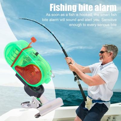 2Pcs Fishing Bite Alarm Lamp with Clip Night Fishing Rod Alert